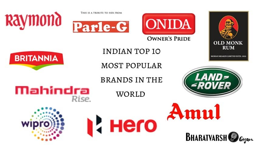 ndian top 10 most popular brands in the world